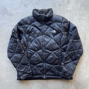 The North Face 550 Down Puffer Jacket Women's Small M Black Quilted Insulated